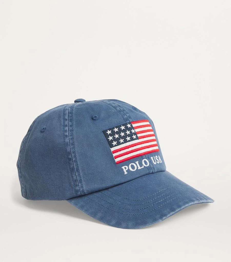 Ralph Lauren Flag-Appliqué Baseball Cap 2