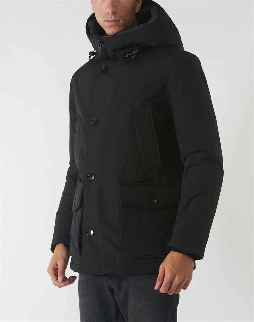 Woolrich Padded Black Anorak With Drawstring Hood 3