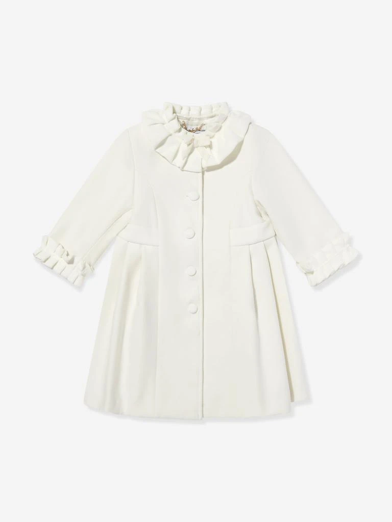 Sarah Louise Girls Coat and Hat Set in Ivory 2