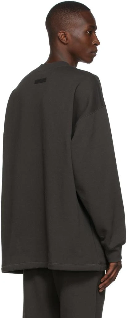 Essentials Black Relaxed Crewneck Sweatshirt 3