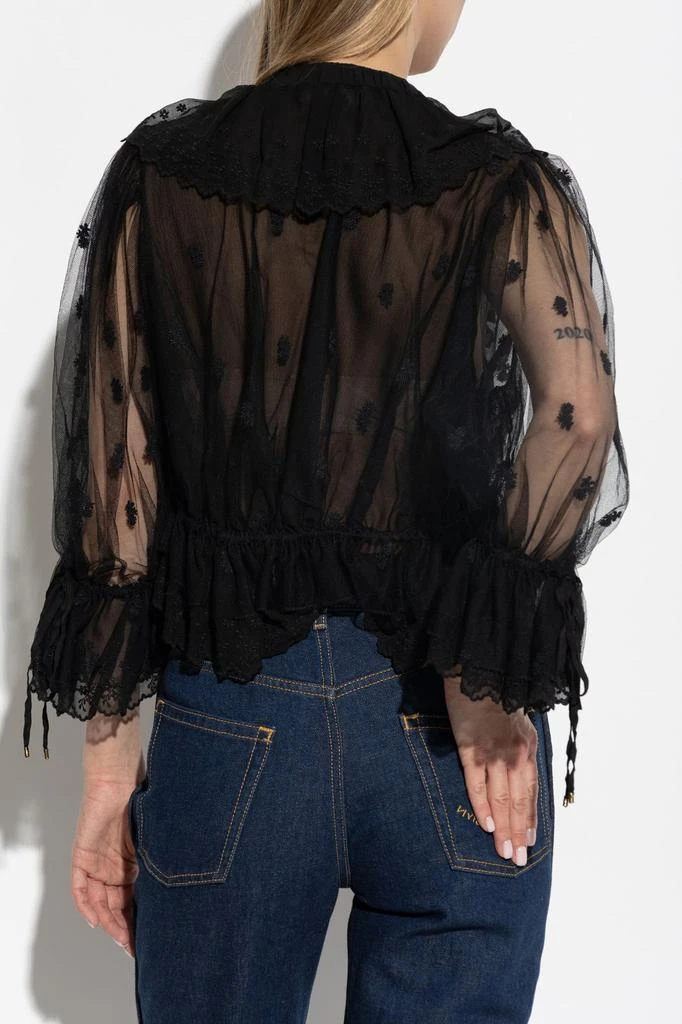 Chloé Chloé V-Neck Ruffled Top 3