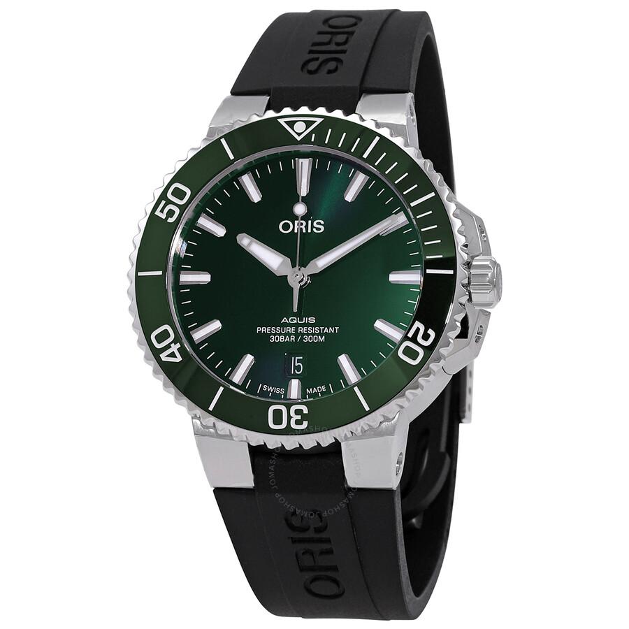 Oris Aquis Automatic Green Dial Men's Watch 01 733 7766 4157-07 4 22 64FC