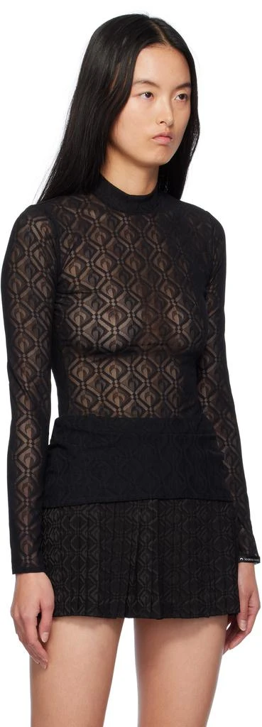 MARINE SERRE Black Moon Diamond Mesh Second Skin Top 4