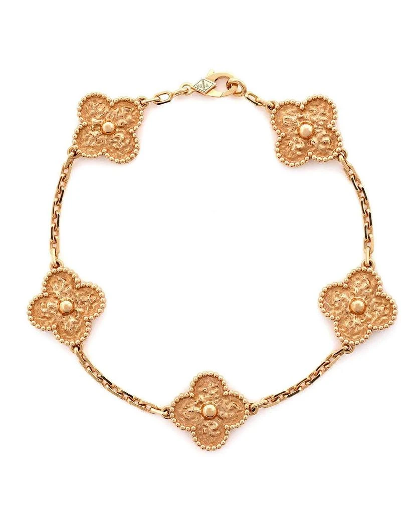 Pre-Owned Van Cleef
Arpels Vintage-like Alhambra 5 Motifs Bracelet 18K Rose Gold 1