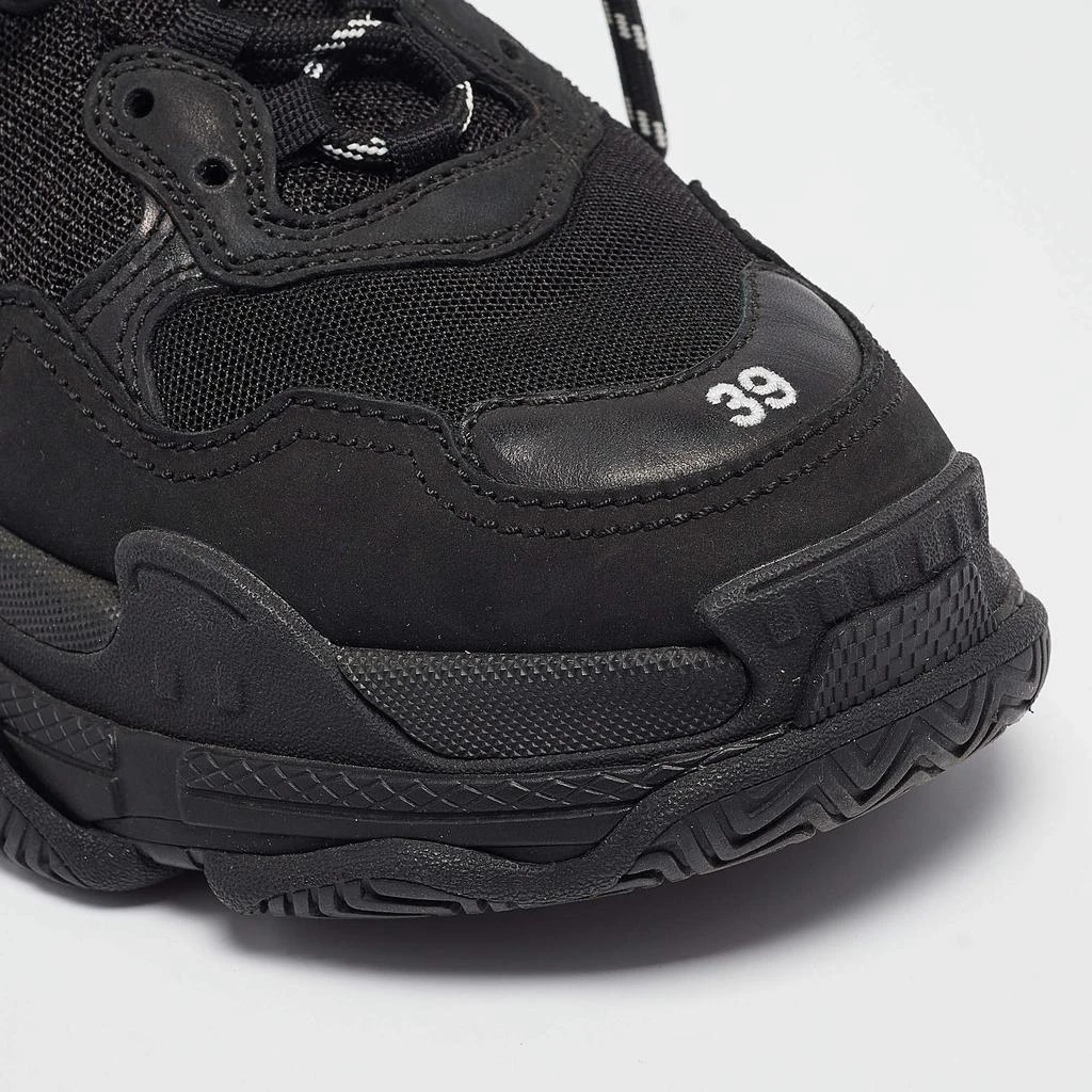 Balenciaga Balenciaga Black Nubuck Triple S Lace Up Sneakers Size 39 8