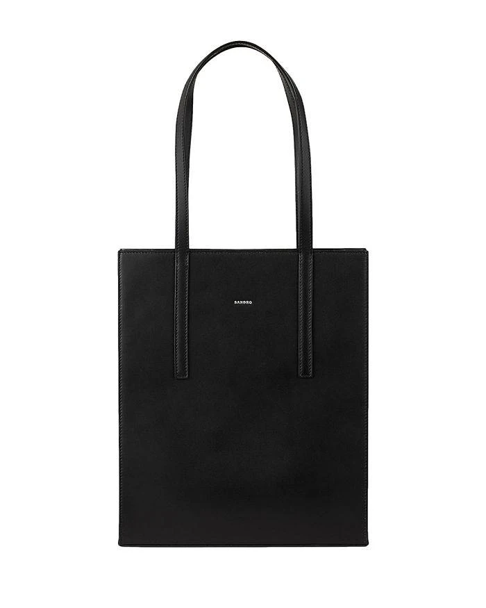 Sandro Slim Leather Tote Bag 1