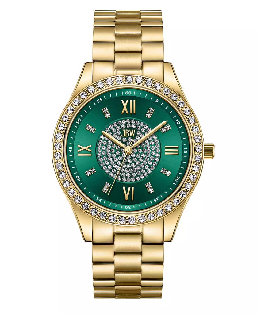 Jbw Women's Mondrian Diamond (1/6 ct.t.w.) 18k Gold Plated Stainless Steel Watch