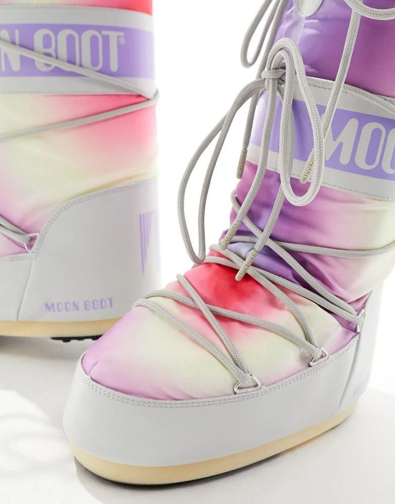 Moon Boot Moon Boot high ankle snow boots in pastel tie dye 4