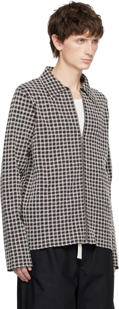 Jil Sander Gray Wool Blend Zip-Up Shirt 2
