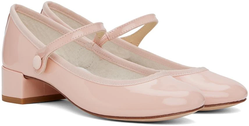 Repetto Pink Rose Mary Jane Heels 4