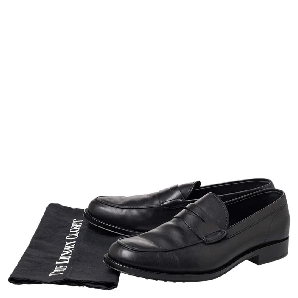 Tod's Tod's Black Leather Penny Slip On Loafers Size 45 8