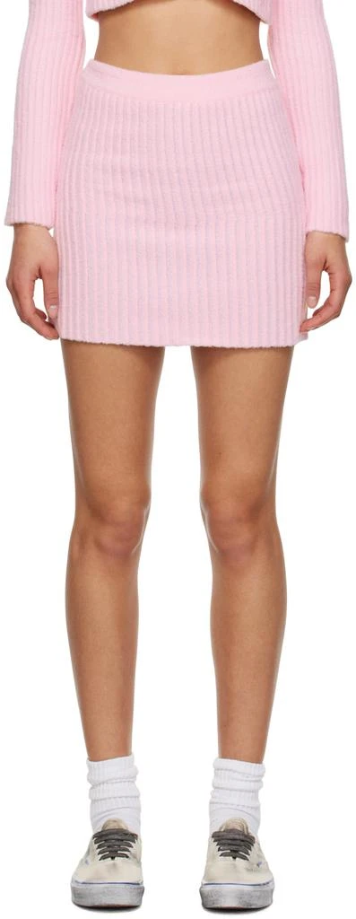 ERL Pink Cheerleader Midi Skirt 1