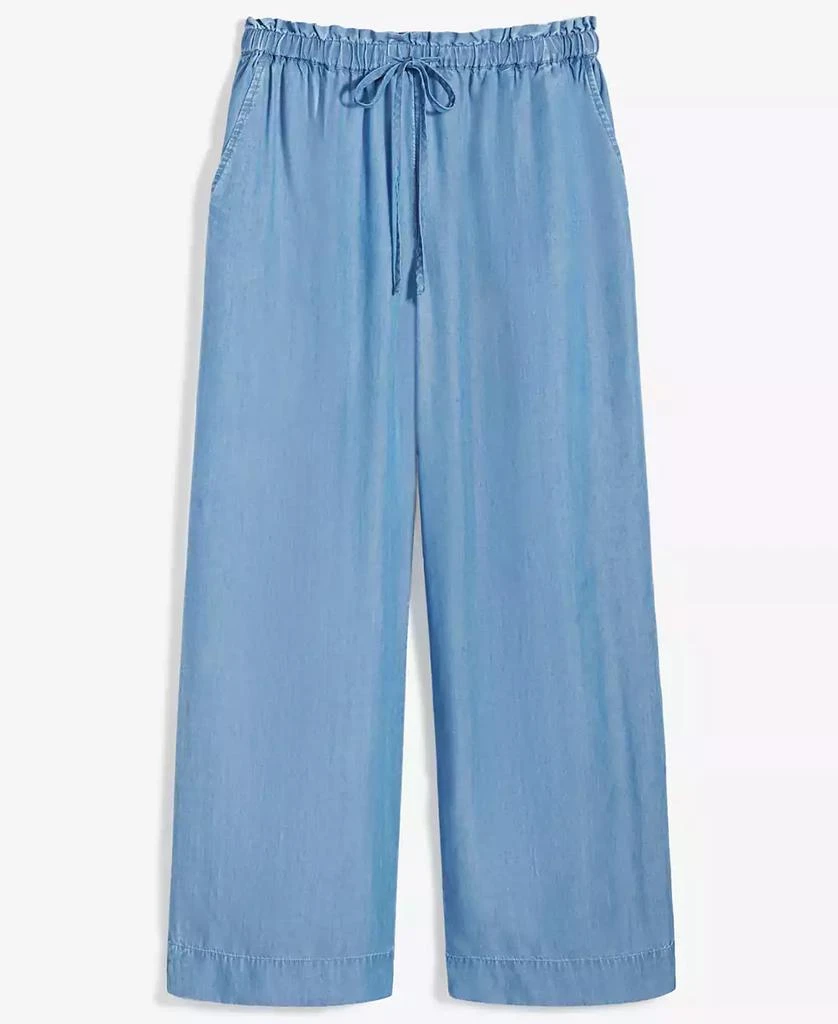 On 34th Women's Chambray Drawstring Wide-Leg Pants, Created for Macy's 5