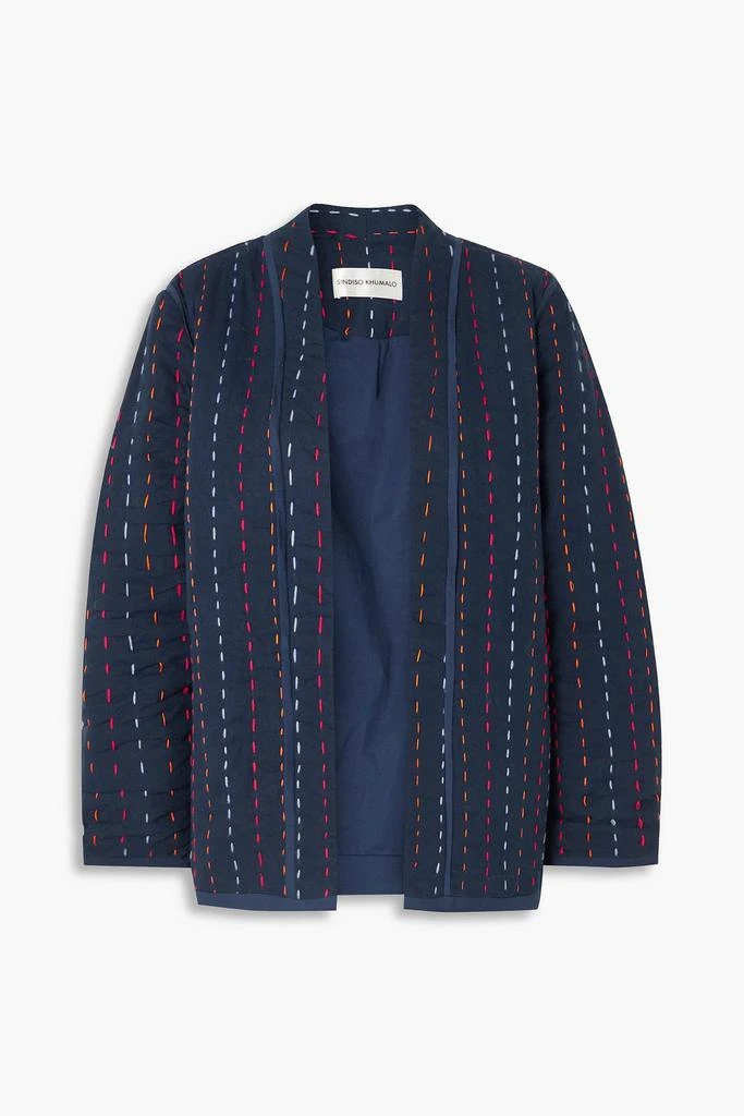 SINDISO KHUMALO + The Vanguard Thobi embroidered hemp and cotton-blend jacket 1