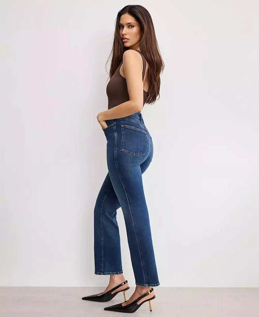 Good American Women's Soft Tech Good Curve Straight Jeans, Regular & Plus Size 5