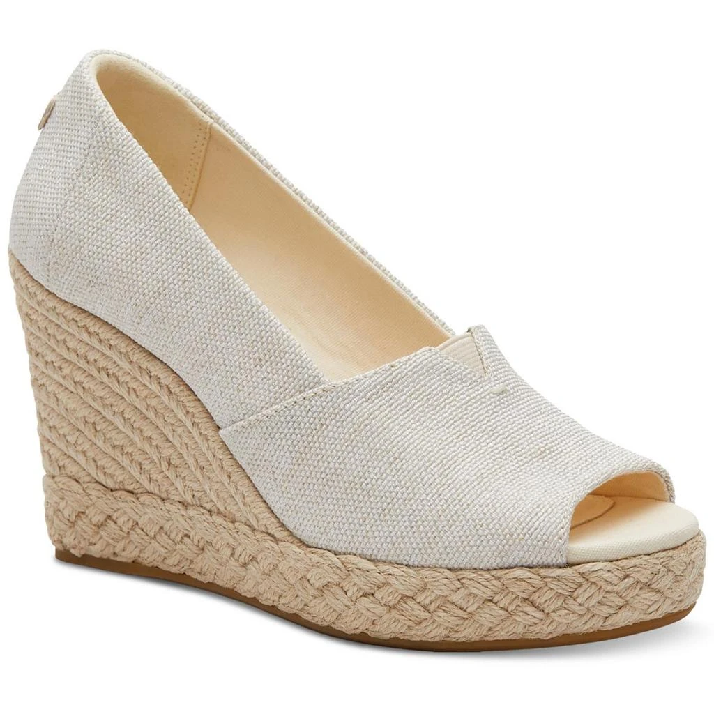 TOMS Michelle Womens Padded Insole Canvas Espadrilles 6