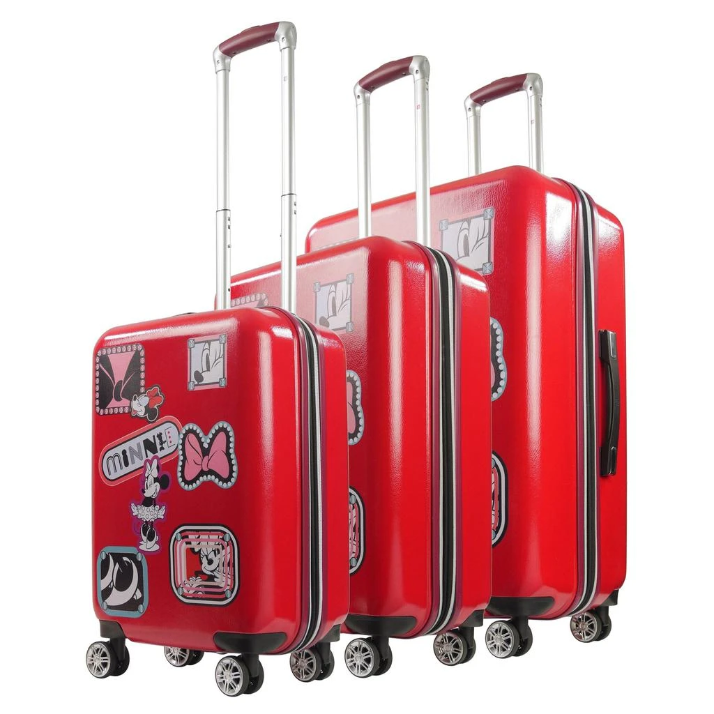 Ful Disney Minnie Mouse Travel Patch 3 pc Luggage Set, Red 4