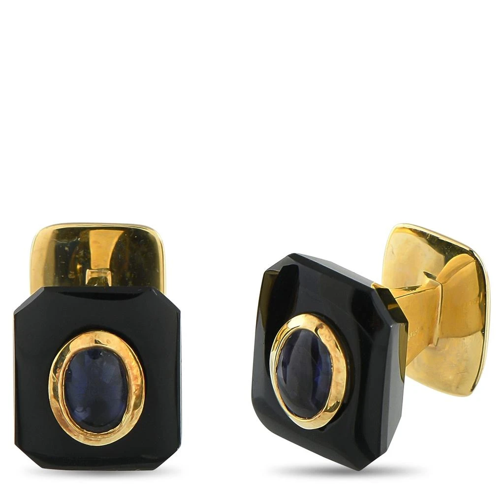 LINKS OF LONDON 18K Yellow Gold Onyx and Iolite Tuxedo Set LL15-082025 3