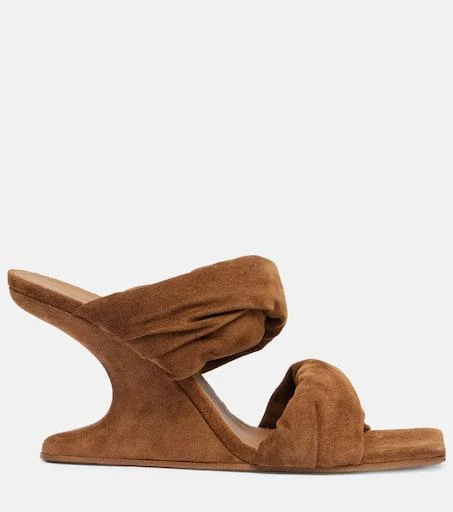 Rick Owens Twisted Cantilever 80 suede mules 4