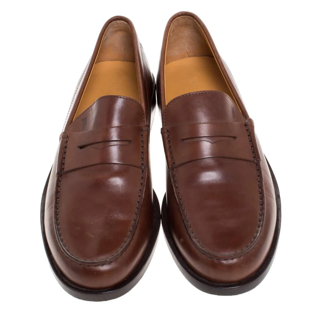 Tod's Tod's Brown Leather Penny Loafers Size 39.5 3