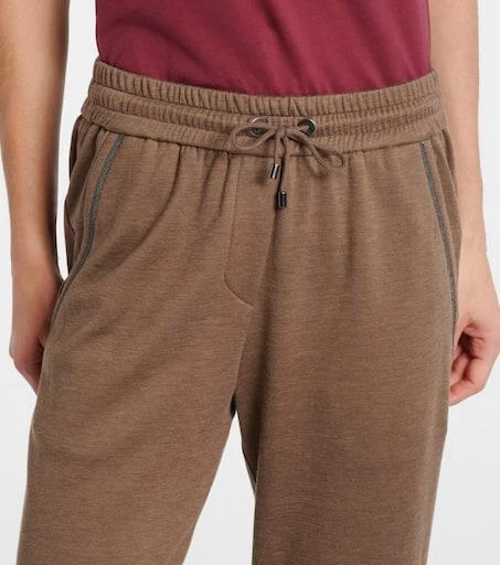 Brunello Cucinelli Embellished cotton-blend sweatpants 4