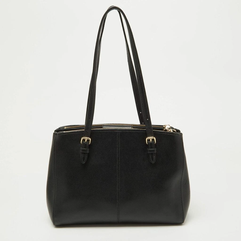 Coach Coach Black Leather Turnlock Carryall 29 Satchel 4