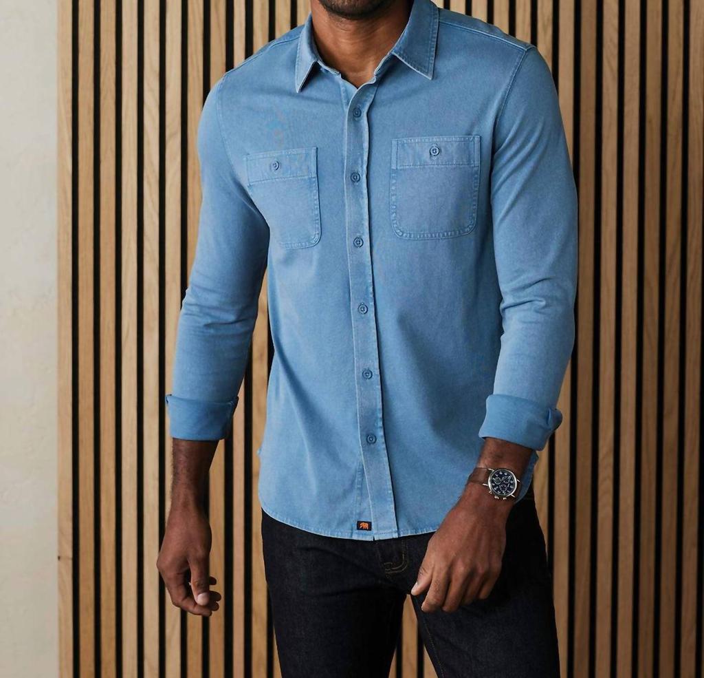 The Normal Brand The Normal Brand - Lennox Jersey Button Up Shirt