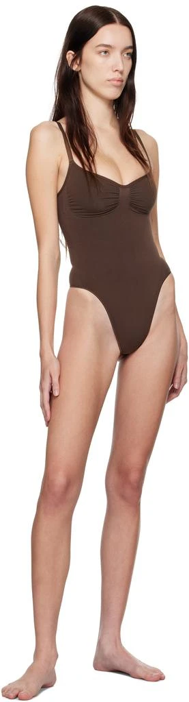 SKIMS Brown Seamless Sculpt Thong Bodysuit 4