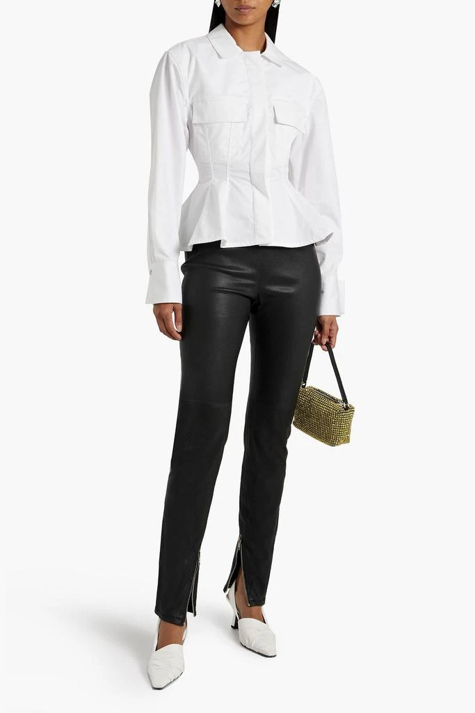 GIVENCHY Cotton-poplin peplum shirt 2