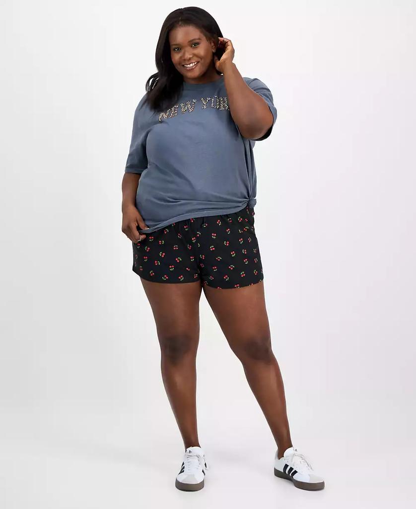 Rebellious One Trendy Plus Size Cotton Short-Sleeve Cheetah-Print New York Graphic T-Shirt
