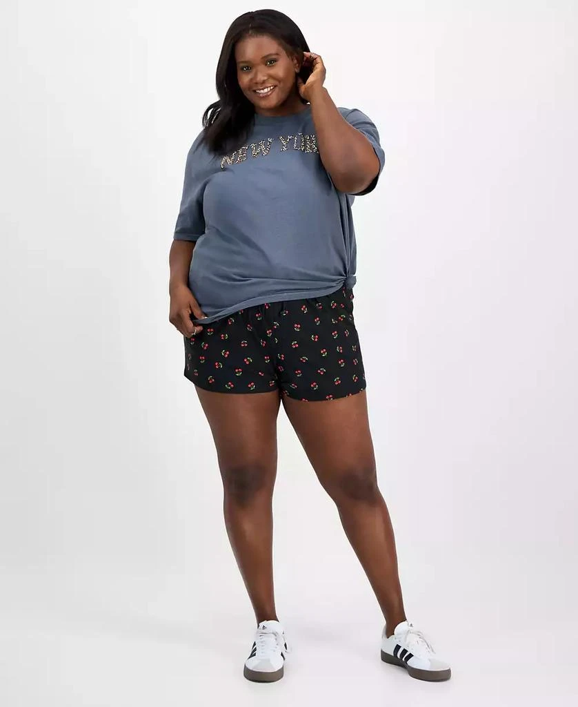 Rebellious One Trendy Plus Size Cotton Short-Sleeve Cheetah-Print New York Graphic T-Shirt 2