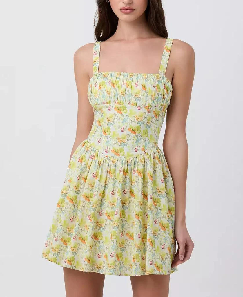 ASTR Women
s Ruched Cotton Mini Dress 3