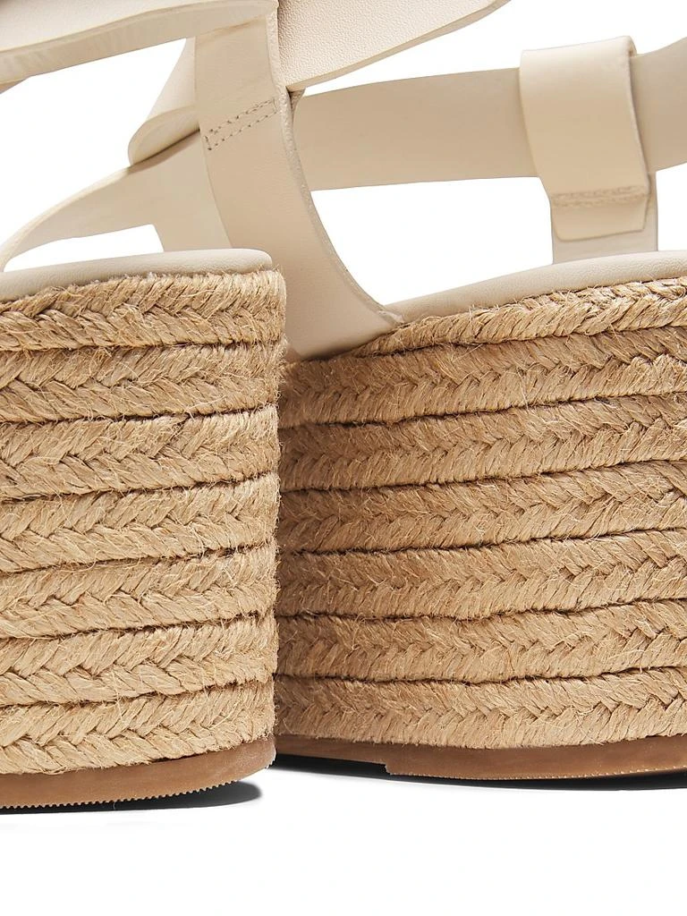 Schutz Harper Leather & Raffia Sandals 6