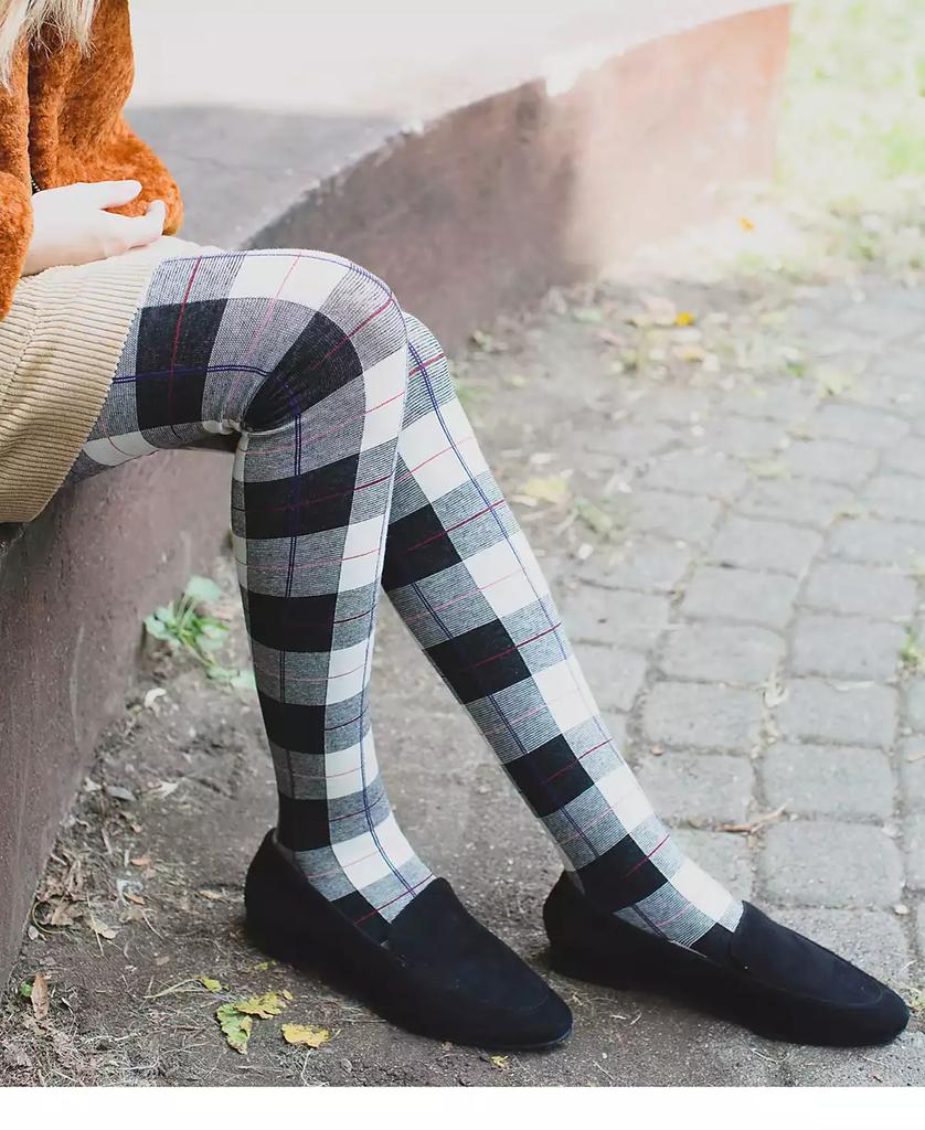 Memoi Women's Glasgow Large Tartan Plaid Sweater Tights