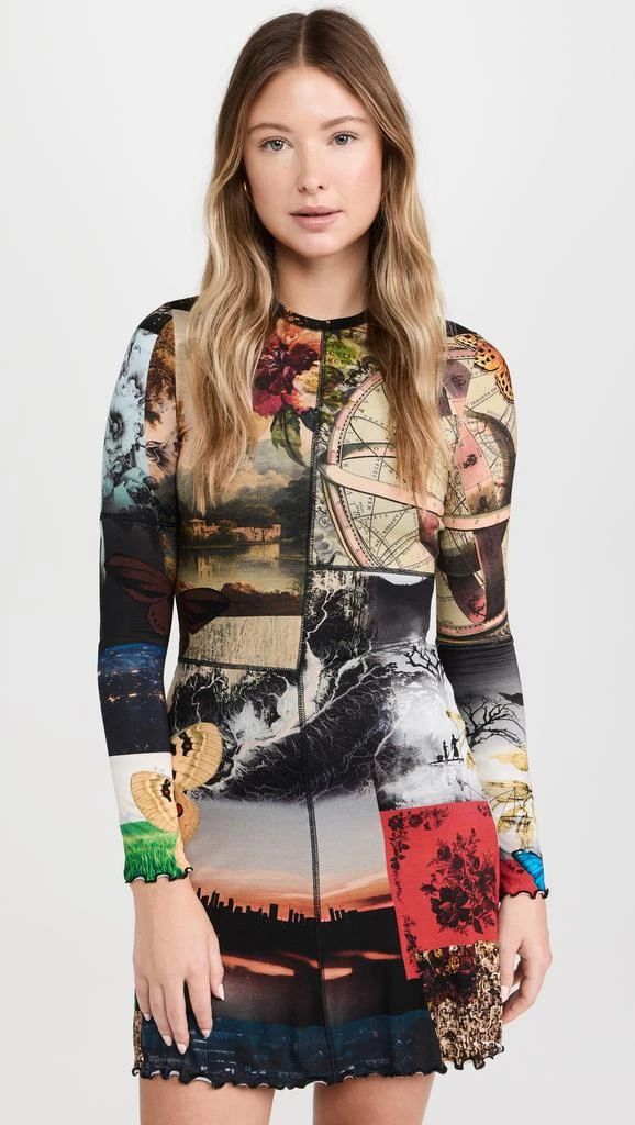 Alice + Olivia Delora Paneled Flare Mini Dress 6