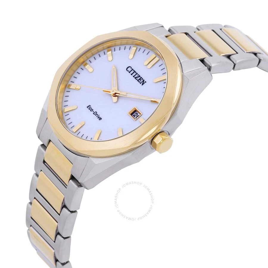 Citizen Octangle Eco-Drive White Dial Two-Tone Men's Watch BM7624-82A 2