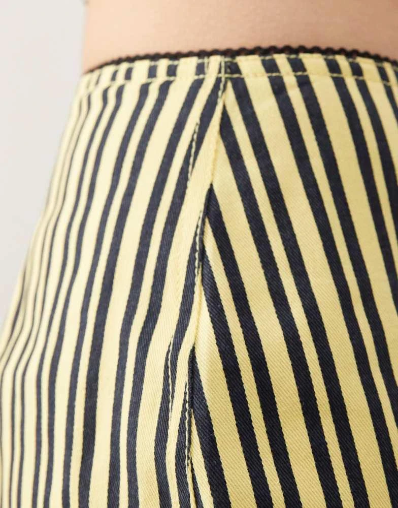 COLLUSION COLLUSION striped mini skirt  co-ord in yellow stripe 4