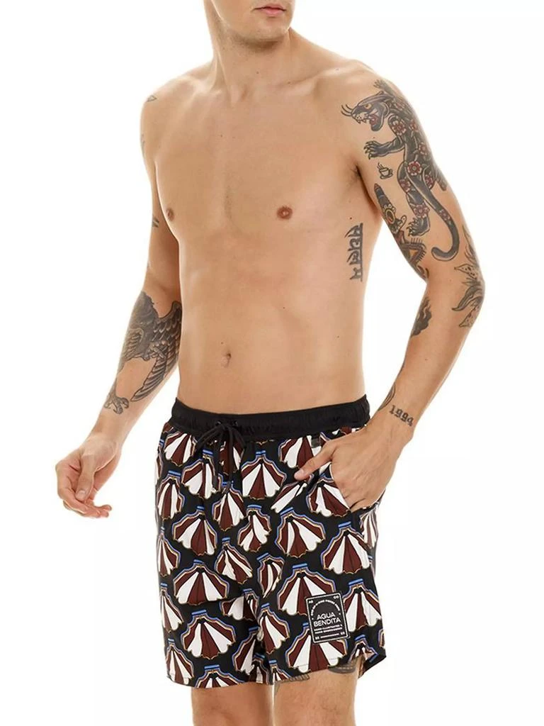 Agua Bendita Diving Into Dreams Joe Abstract Swim Trunks 3