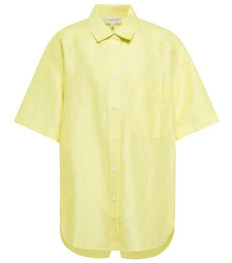 Lee Mathews Sparrow linen-blend shirt 1