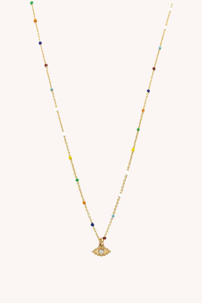 Rebecca Minkoff Evil Eye Multi Bead Necklace