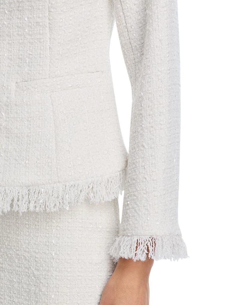 AQUA Tweed Fringe Trim Jacket 6