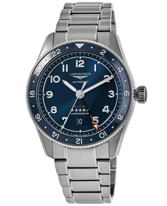 Longines Longines Spirit Zulu Time Blue Dial Ceramic Bezel  Men's Watch L3.812.4.93.6 1