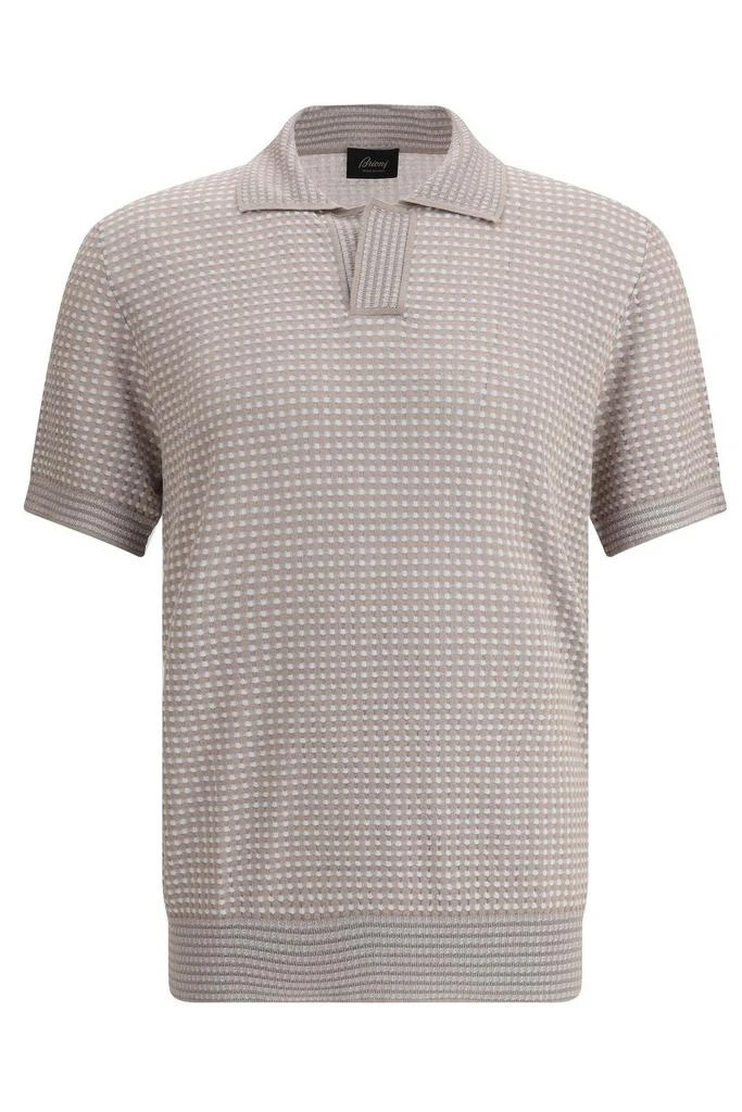 Brioni Brioni Buttonless Short Sleeve Polo Shirt 1