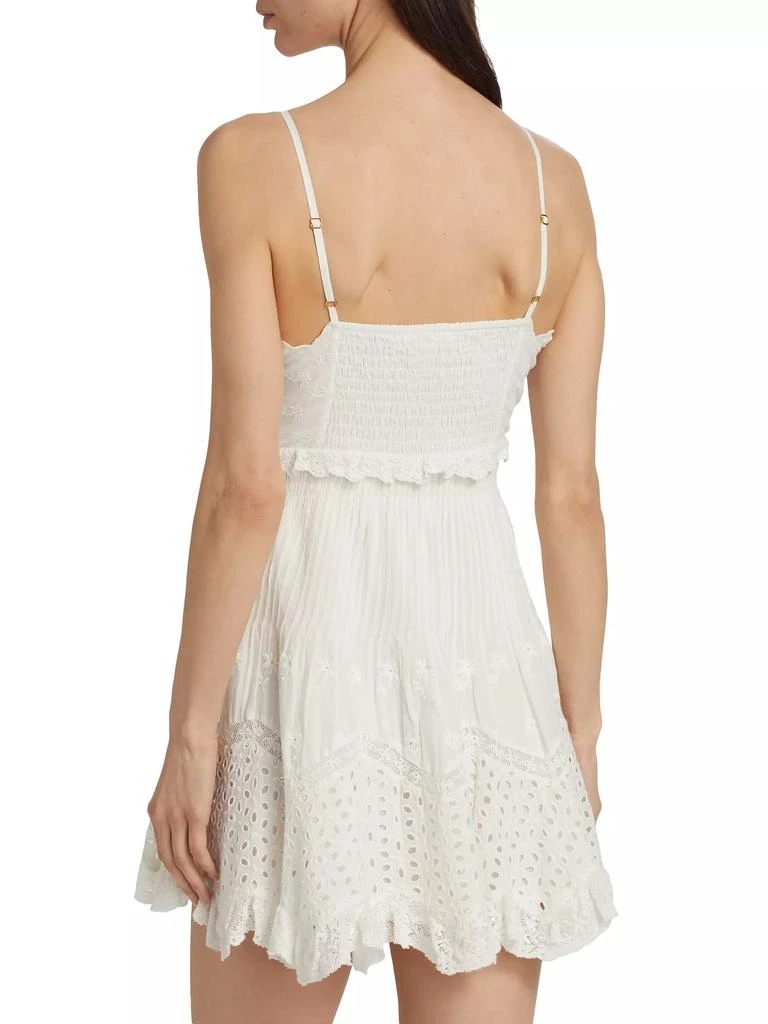 LoveShackFancy Kerielle Cotton Eyelet Minidress 5