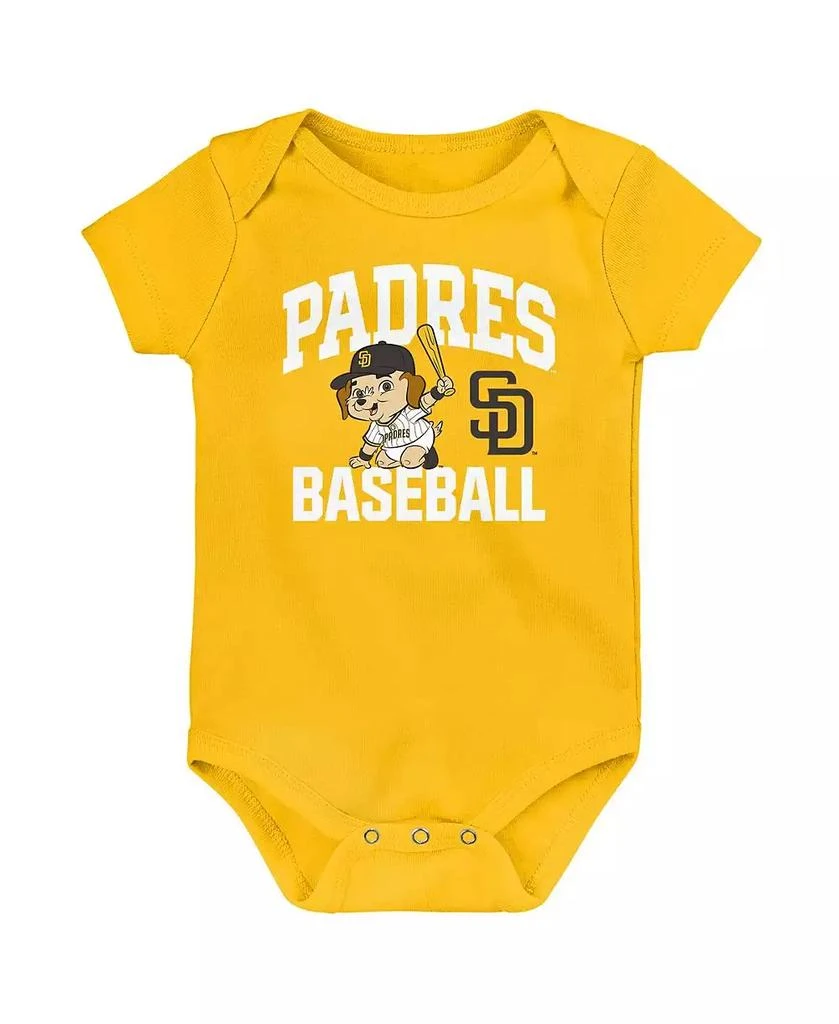 Outerstuff Newborn San Diego Padres Batter Up Bodysuit 3-Pack 3
