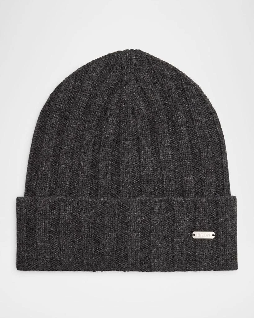 Eton Men's Cashmere Rib Beanie Hat 1