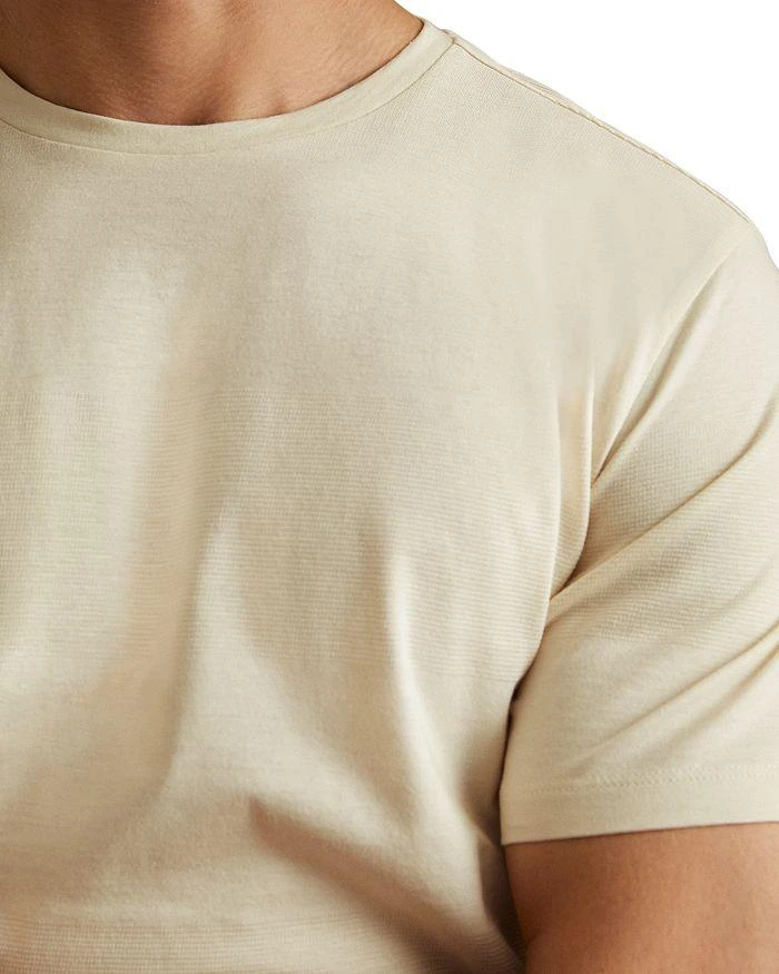 REISS Rialto Mercerized Cotton Tonal Stripe Jacquard Tee 3