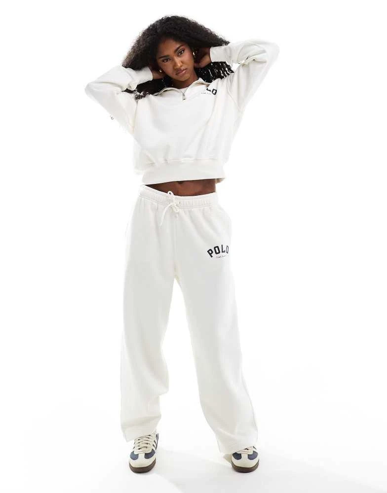 Ralph Lauren Polo Ralph Lauren co-ord wide leg joggers in off white 1