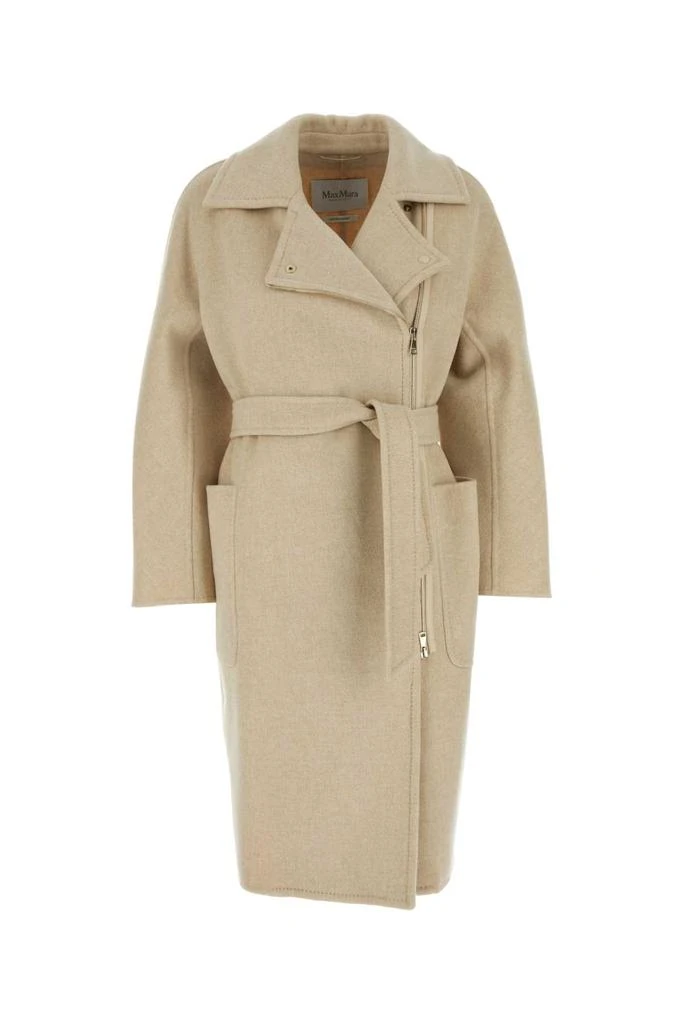 Max Mara SAND WOOL AGOSTO COAT 1