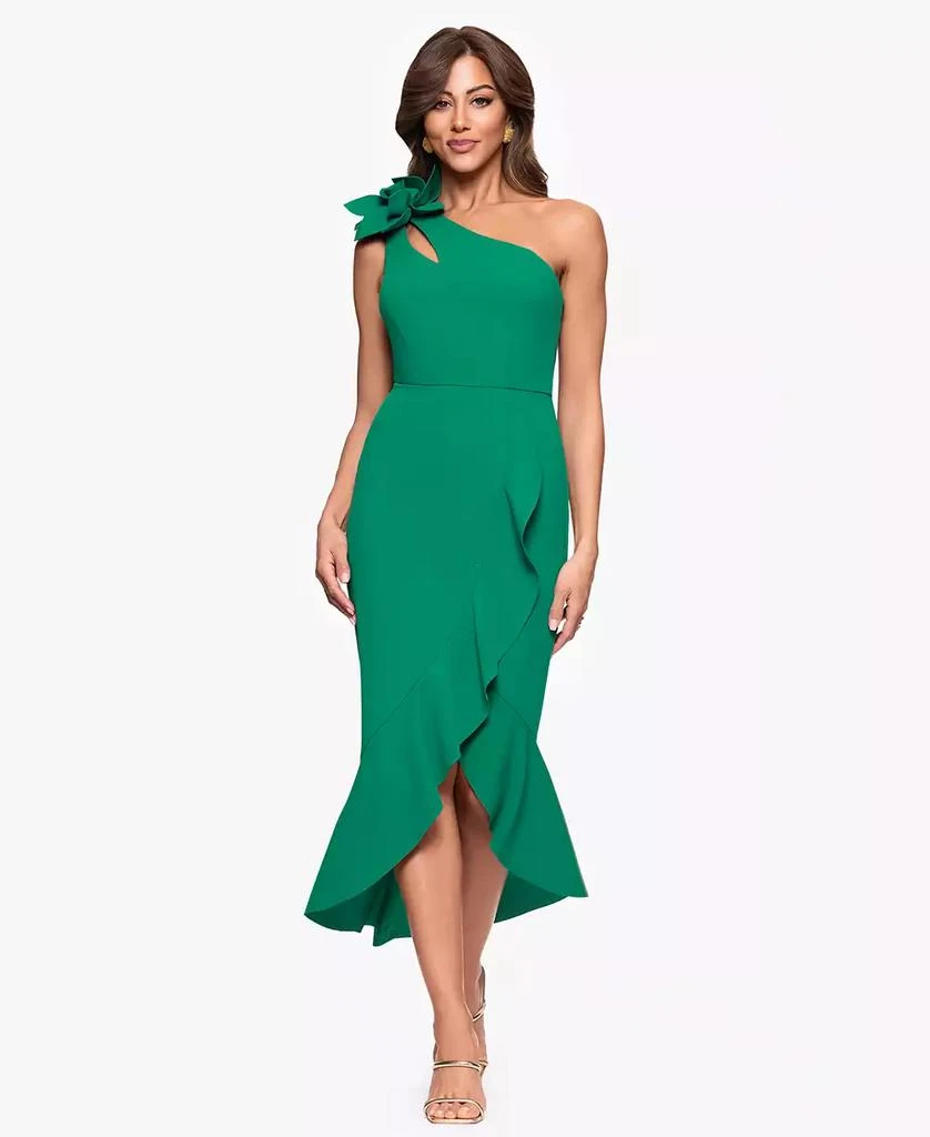 XSCAPE Women's Asymmetrical Ruffled High-Low Dress 1